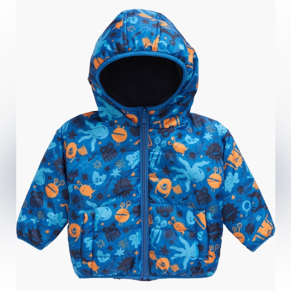 Tucker + Tate Reversivke High Pile Fleece Hooded Jacket New With Tags